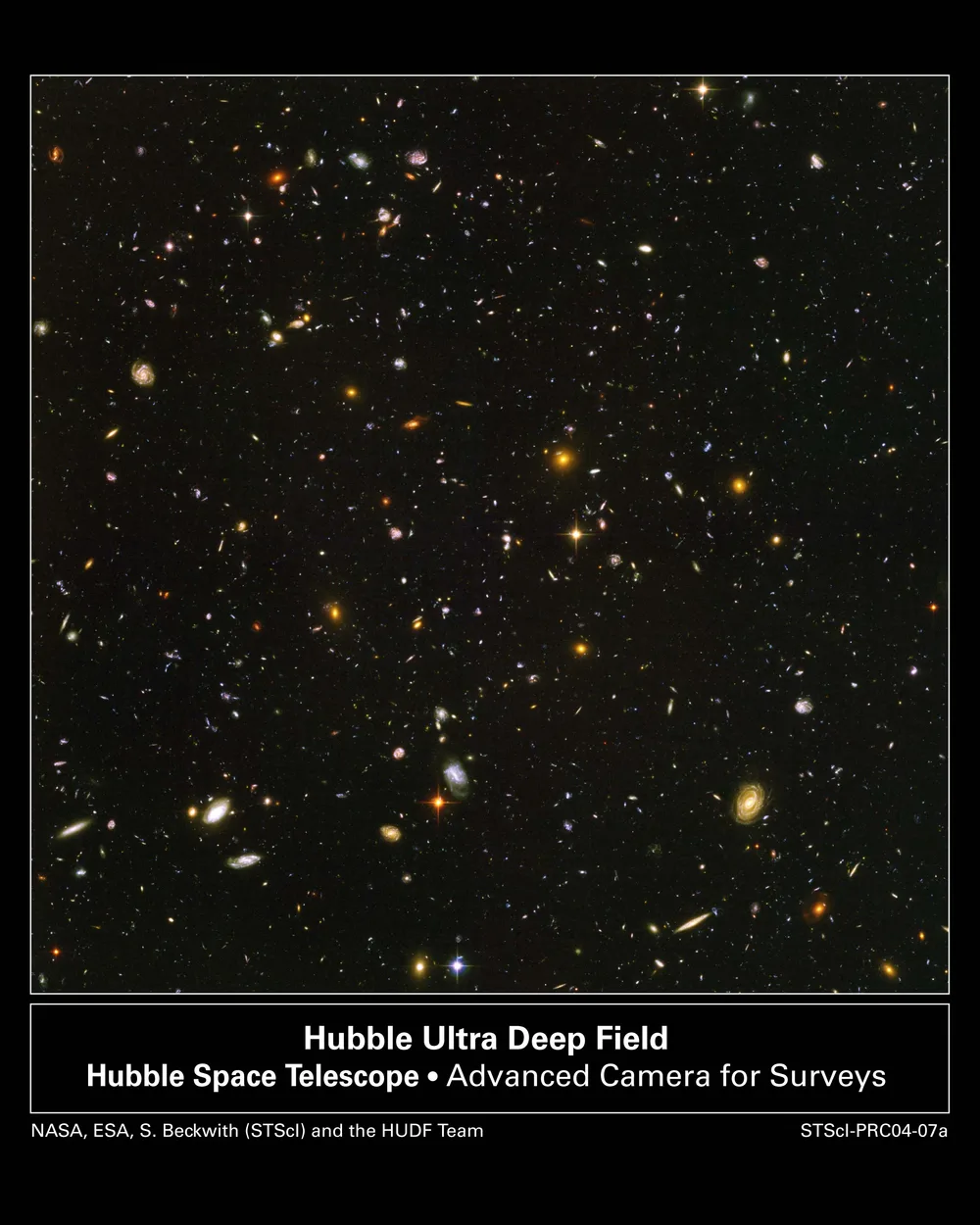 Галактики Hubble Ultra Deep Field, иллюстрация творческого пространства